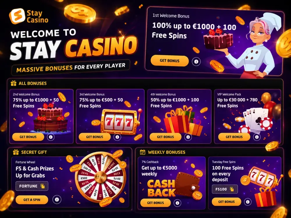 Stay Casino bonuses and promotions overview