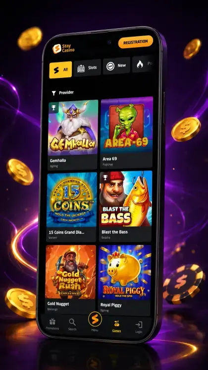Stay Casino mobile app screen