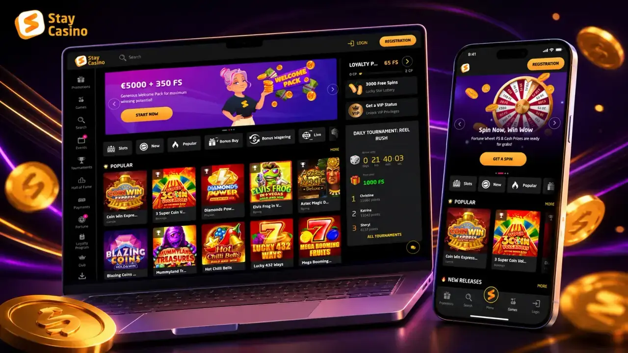 Stay Casino online lobby overview